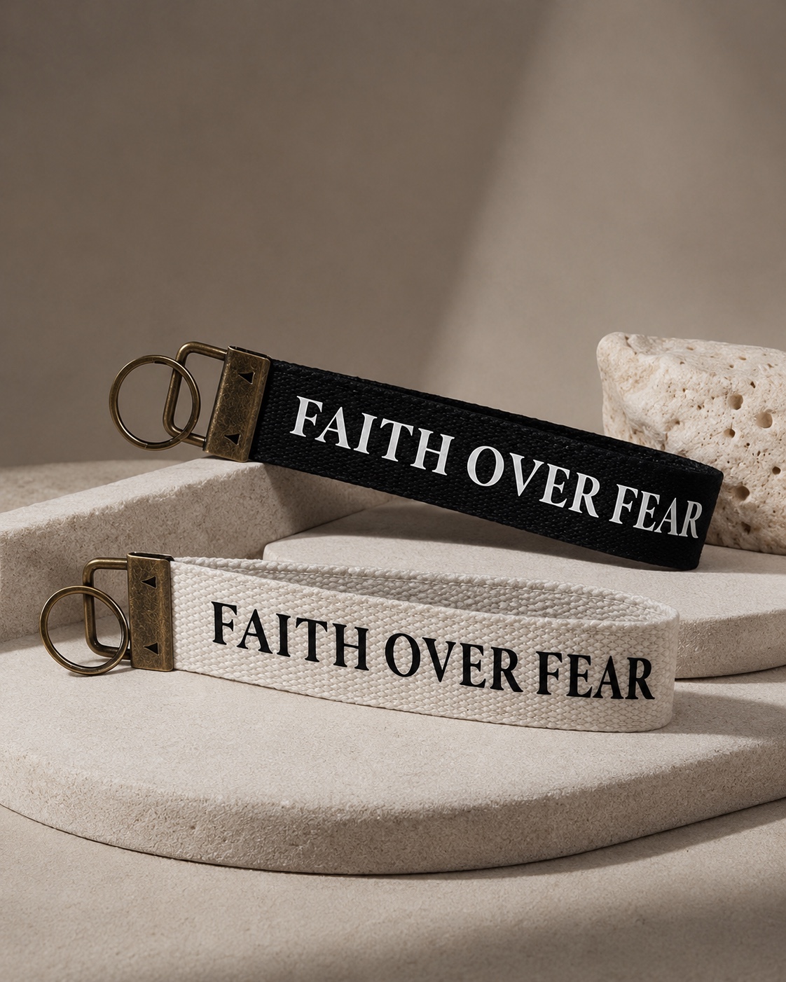 Faith Over Fear Keychain